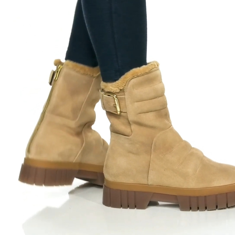 Free People FableFaux-Fur Lined Sand-Suede Boots In Different Sized